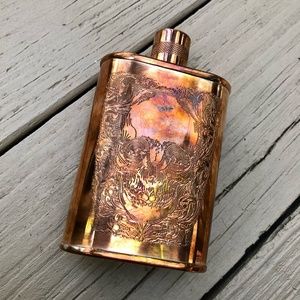 Jacob Bromwell Skull Couture copper flask